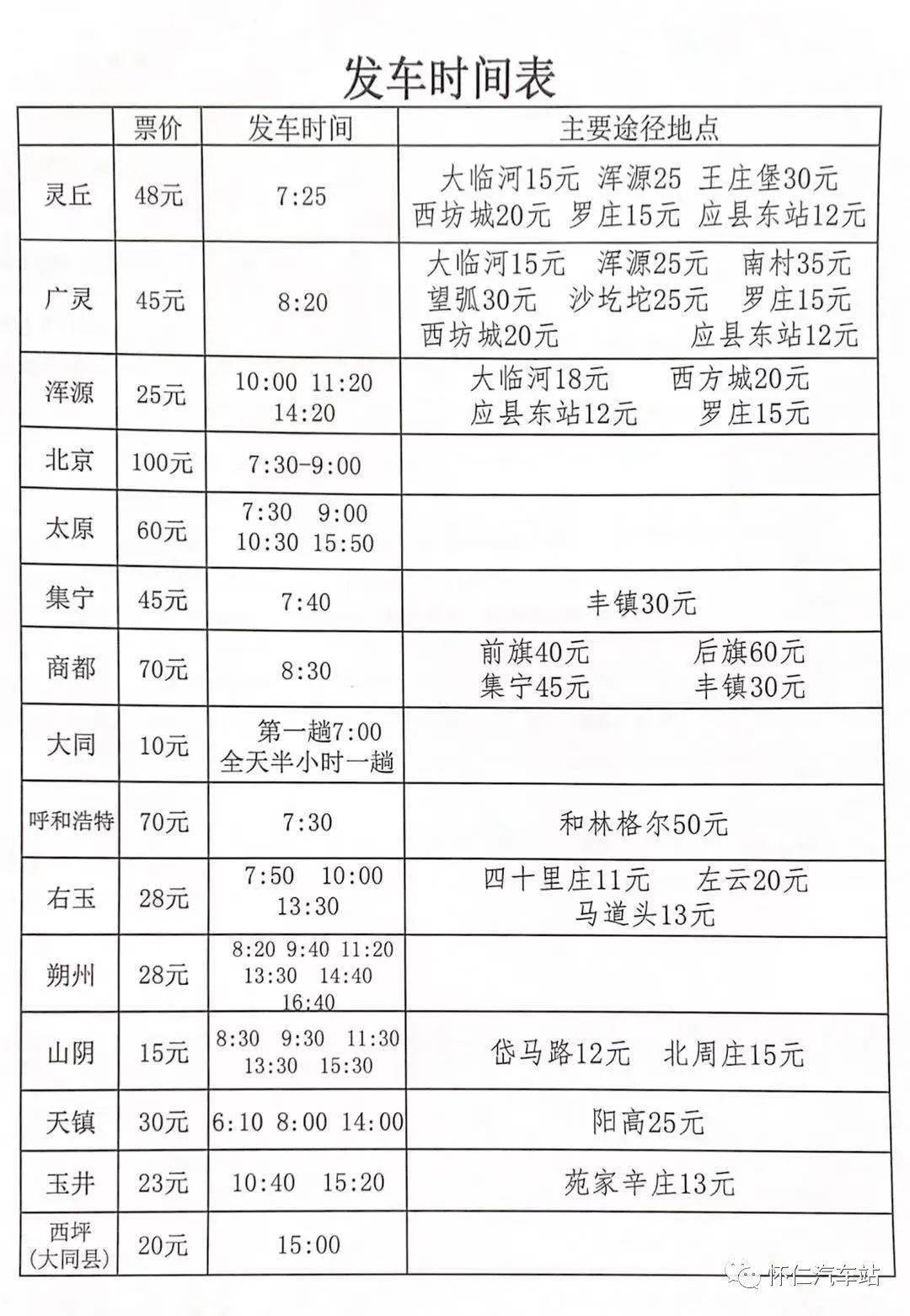 交城汽车站最新时刻表详解