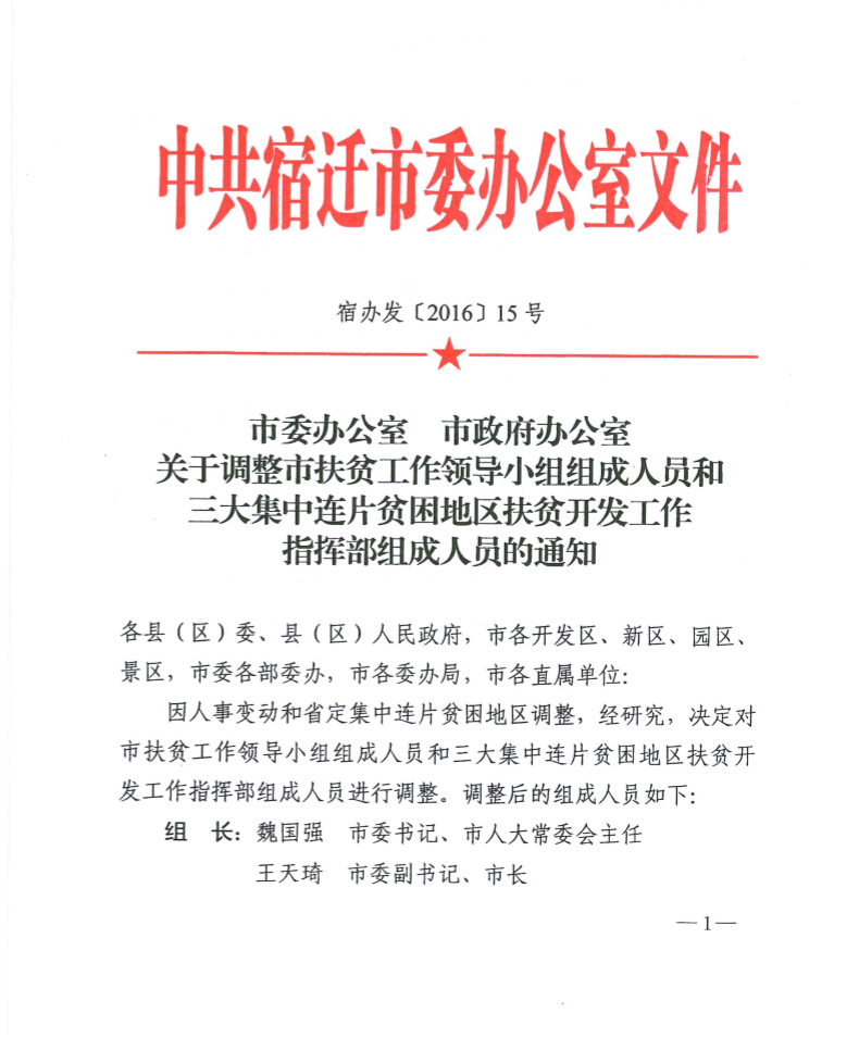 沧州市扶贫开发领导小组办公室最新人事任命及领导团队调整